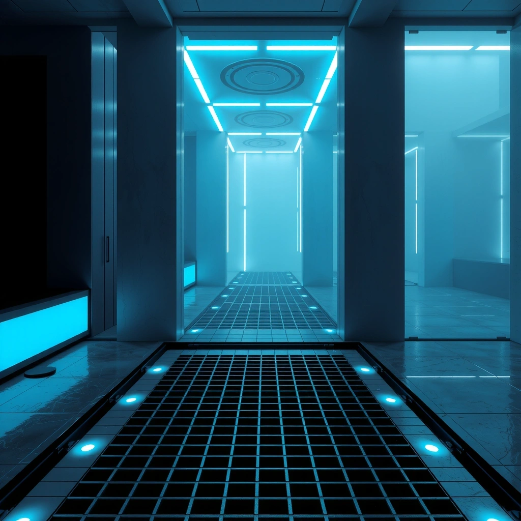 Abstract techno grid background